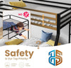 Heaven Shield ®™ | Twin Bed for Junior/ Adults with Guard Rail, Metal Bunk Bed Metal Bunk Bed(Finish Color - White, DIY(Do-It-Yourself))