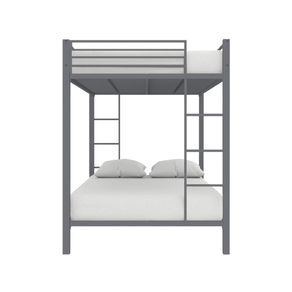 Heaven Shield ®™ | Avengers Twin Bed for Junior/ Adults with Guard Rail, Metal Bunk Bed Metal Bunk Bed(Finish Color - Grey, DIY(Do-It-Yourself))