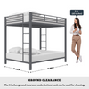 Heaven Shield ®™ | Avengers Twin Bed for Junior/ Adults with Guard Rail, Metal Bunk Bed Metal Bunk Bed(Finish Color - Grey, DIY(Do-It-Yourself))
