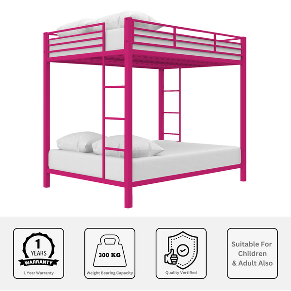 Heaven Shield ®™ | Avengers Twin Bed for Junior/ Adults with Guard Rail, Metal Bunk Bed Metal Bunk Bed(Finish Color - Grey, DIY(Do-It-Yourself))